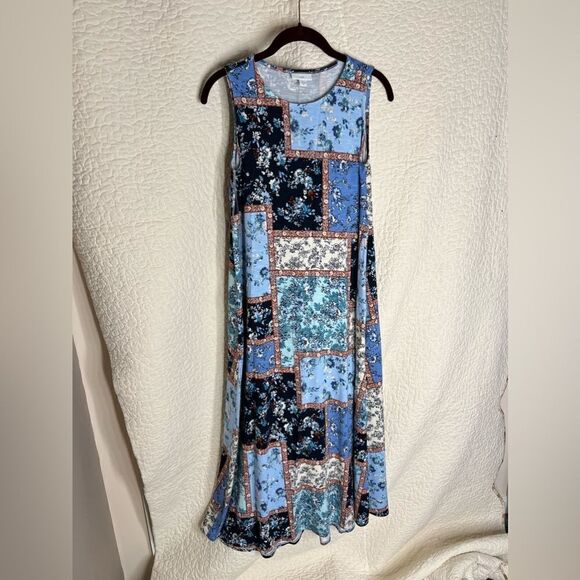 NWT J.Jill Floral Patchwork Maxi Dress with Pockets - Picture 2 of 6